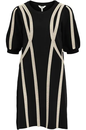 Object Objulla Knit 2/4 Lo Dress 134 Polvipituinen Mekko Black