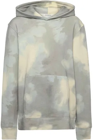 TOM TAILOR Regular Aop Sweatshirt Tops Sweat-shirts & Hoodies Hoodies Grey