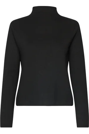 MANGO Perkins-Neck Sweater Tops Knitwear Turtleneck Black