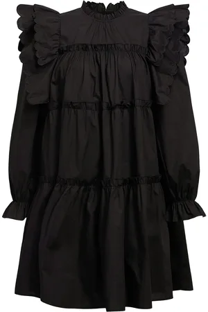 Object Objhope L/S Short Dress Div Lyhyt Mekko Black