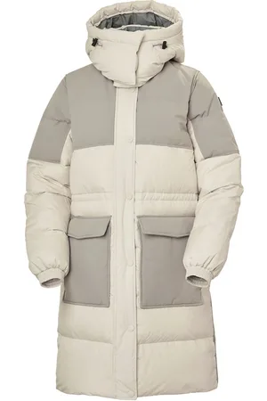 Helly Hansen W Escape Down Coat Topattu Pitkä Takki Cream