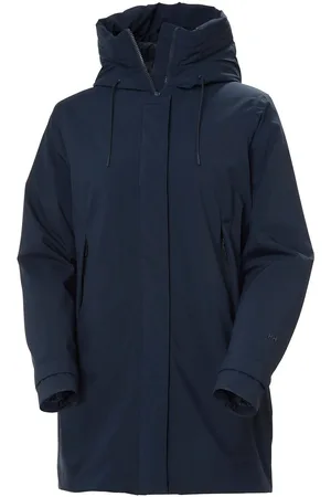 Helly Hansen W Victoria Ins Mid Rain Jacket Outerwear Rainwear Rain Coats Navy