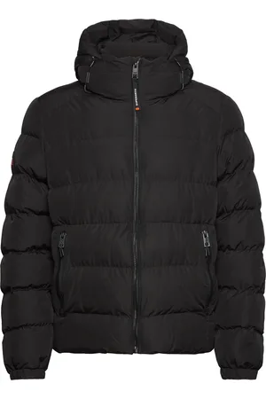 Superdry Hooded Sports Puffer Jacket Vuorillinen Takki Topattu Takki Black
