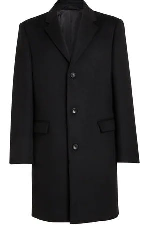 Calvin Klein Fine Wool Blend Coat Villakangastakki Pitkä Takki Black
