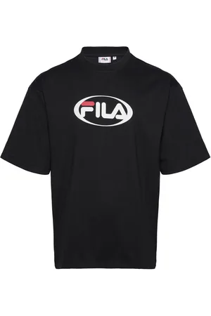 Fila Lemoore Over D Logo Tee Tops T-shirts Short-sleeved Black