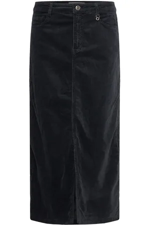 Mos Mosh Mmmella Corduroy Skirt Skirts Maxi Skirts Black