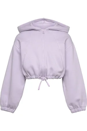 TOM TAILOR Cropped Cutline Hoody Jacket Tops Sweat-shirts & Hoodies Hoodies Purple