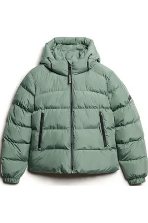 Superdry Hooded Sports Puffer Jacket Sport Sport Clothing Sport Outerwear Sport Jackets Sport Padded Jackets Green
