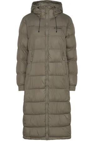 Columbia Pike Lake Ii Long Jacket Topattu Pitkä Takki Khaki Green
