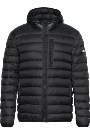 Champion Hooded Jacket Vuorillinen Takki Topattu Takki Black