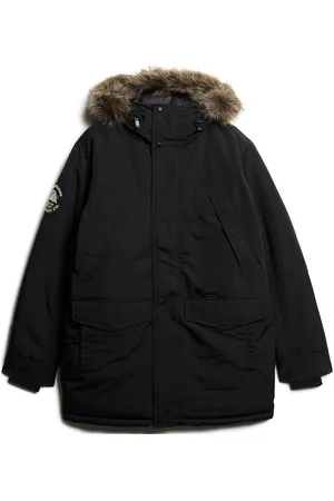 Superdry Everest Faux Fur Parka Jacket Parka Takki Black
