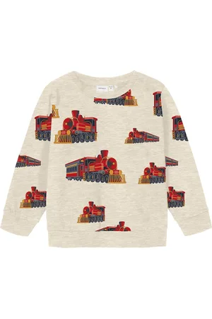 NAME IT Nmmorman Ls Swe Bru Tops Sweat-shirts & Hoodies Sweat-shirts Multi/patterned