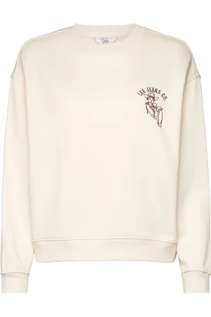Lee Graphic Crew Sws Tops Sweat-shirts & Hoodies Sweat-shirts Cream