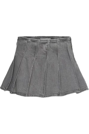MANGO Denim Mini-Skirt Skirts Short Skirts Grey