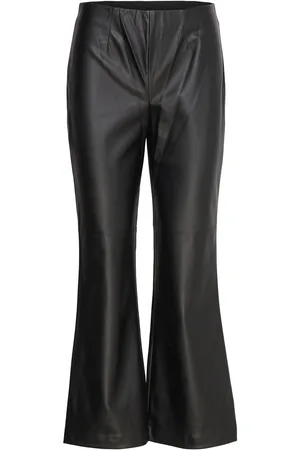 Part Two Lorenzapw Pa Bottoms Trousers Leather Leggings-Housut Black