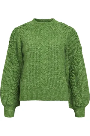 Object Objruna Knit L/S Re Pullover 134 Tops Knitwear Jumpers Green