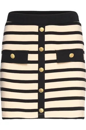 MANGO Butt D Knit Skirt Skirts Short Skirts Cream