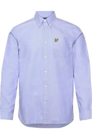 Lyle & Scott Plain Oxford Shirt Tops Shirts Casual Blue