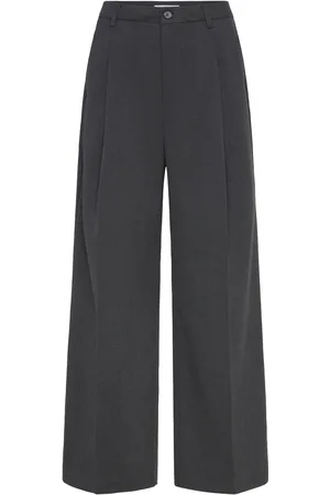 Creative Collective Sigrid Pants Bottoms Trousers Wide Leg Grey
