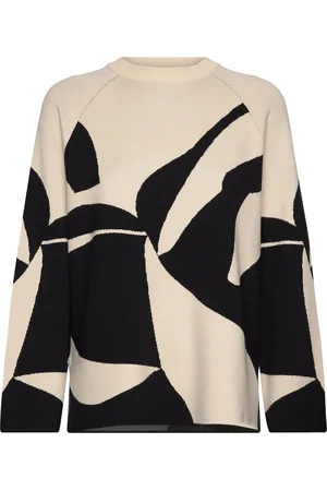 Object Objsif Lo L/S Knit Pullover Div Tops Knitwear Jumpers Cream