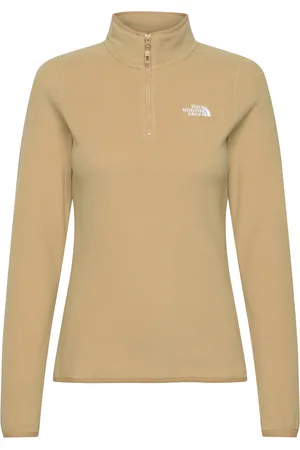 The North Face W 100 Glacier 1/4 Zip - Eu Sport Sweat-shirts & Hoodies Fleeces & Midlayers Beige