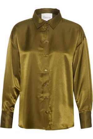 My Essential Wardrobe Estellemw Shirt Tops Shirts Long-sleeved Green