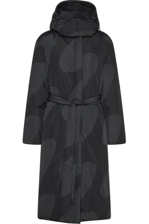 Marimekko Suoja Linssi Topattu Pitkä Takki Black