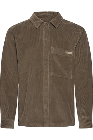 Calvin Klein Corduroy Overshirt Tops Overshirts Green