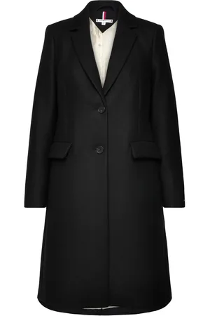 Tommy Hilfiger Wool Blend Classic Coat Outerwear Coats Winter Coats Black