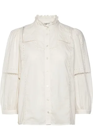 Bash Shirt Tamie Tops Blouses Long-sleeved Cream