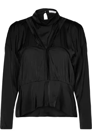 IRO Domali Tops Blouses Long-sleeved Black