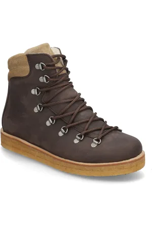 ANGULUS Boots - Flat - With Laces Shoes Boots Ankle Boots Ankle Boots Flat Heel Brown