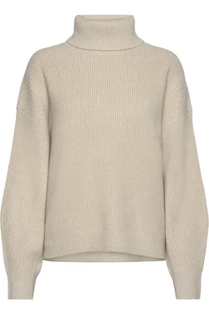 HUGO BOSS Fernadina Tops Knitwear Turtleneck Cream