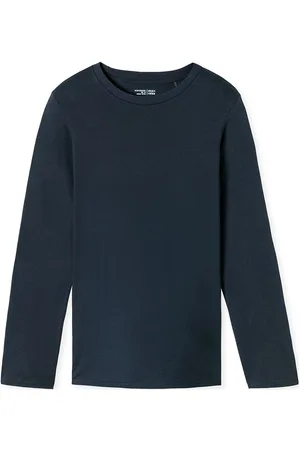 Schiesser Shirt 1/1 Underwear Night & Loungewear Pyjama Tops Navy