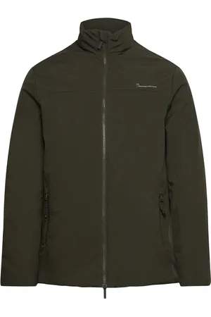 Knowledge Cotton Apparal Climate Shell Jacket - Grs/Vegan Vuorillinen Takki Topattu Takki Khaki Green