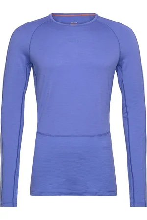 Icebreaker M Z Knit 200 Ls Crewe Sport Base Layer Tops Blue