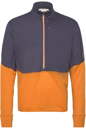 Icebreaker M Mer 200 Realfleece Descender Ls Half Tops Sweat-shirts & Hoodies Fleeces & Midlayers Orange