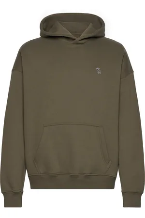 Abercrombie & Fitch Anf Mens Sweatshirts Tops Sweat-shirts & Hoodies Hoodies Khaki Green