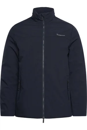 Knowledge Cotton Apparal Climate Shell Jacket - Grs/Vegan Vuorillinen Takki Topattu Takki Navy