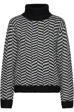 Ichi Ihbansie Ls Tops Knitwear Turtleneck Black