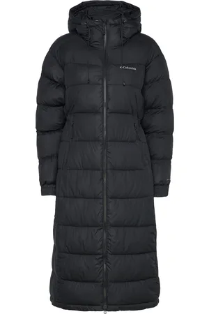 Columbia Pike Lake Ii Long Jacket Topattu Pitkä Takki Black