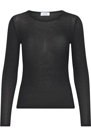 Levete Room Lr-Duffy Tops T-shirts & Tops Long-sleeved Black