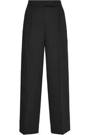 Calvin Klein Soft Crepe Pleated Trouser Bottoms Trousers Suitpants Black