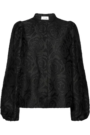 Levete Room Lr-Inga Tops Blouses Long-sleeved Black