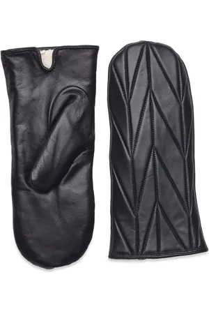 Day Et Day Leather Quilt Mitten Accessories Gloves Thumb Gloves Black