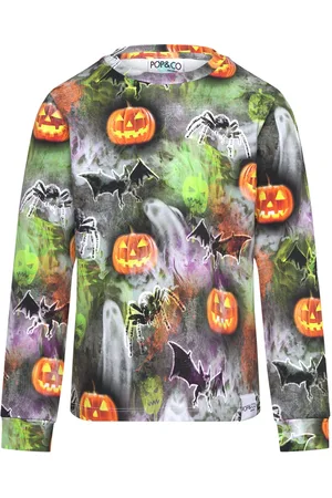 POP Alex Halloween Tops T-shirts Long-sleeved T-shirts Multi/patterned