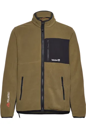 Timberland Sherburne Polartec 200 Mix Media Full Zip Fleece Dark Olive Tops Sweat-shirts & Hoodies Fleeces & Midlayers Green