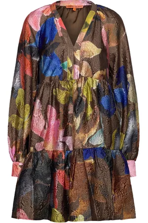 STINE GOYA Tier Voluminous Mini Dress, 2258 Cr Lyhyt Mekko Multi/patterned