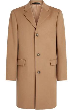 Calvin Klein Fine Wool Blend Coat Villakangastakki Pitkä Takki Beige