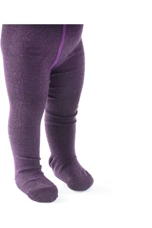 Smallstuff Wool Tights, Aubergine Sukkahousut Purple